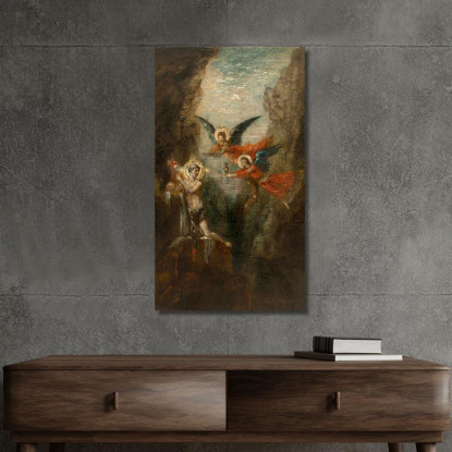 Un Santo Nel Deserto Gustave Moreau gmr1 quadro stampato su tela