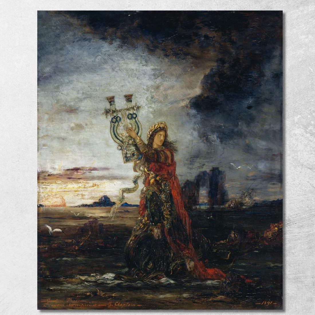 Arione Gustave Moreau gmr2 quadro stampato su tela Arione Gustave Moreau gmr2 quadro stampato su tela