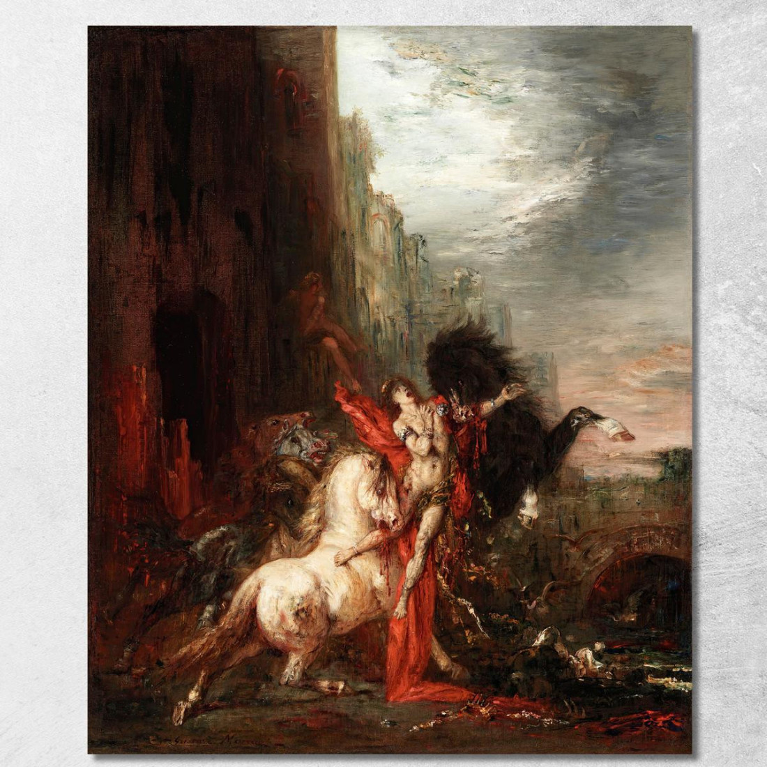 Diomede Divorato Dai Suoi Cavalli Gustave Moreau gmr4 quadro stampato su tela