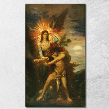 Giacobbe E L'Angelo Gustave Moreau gmr10 quadro stampato su tela