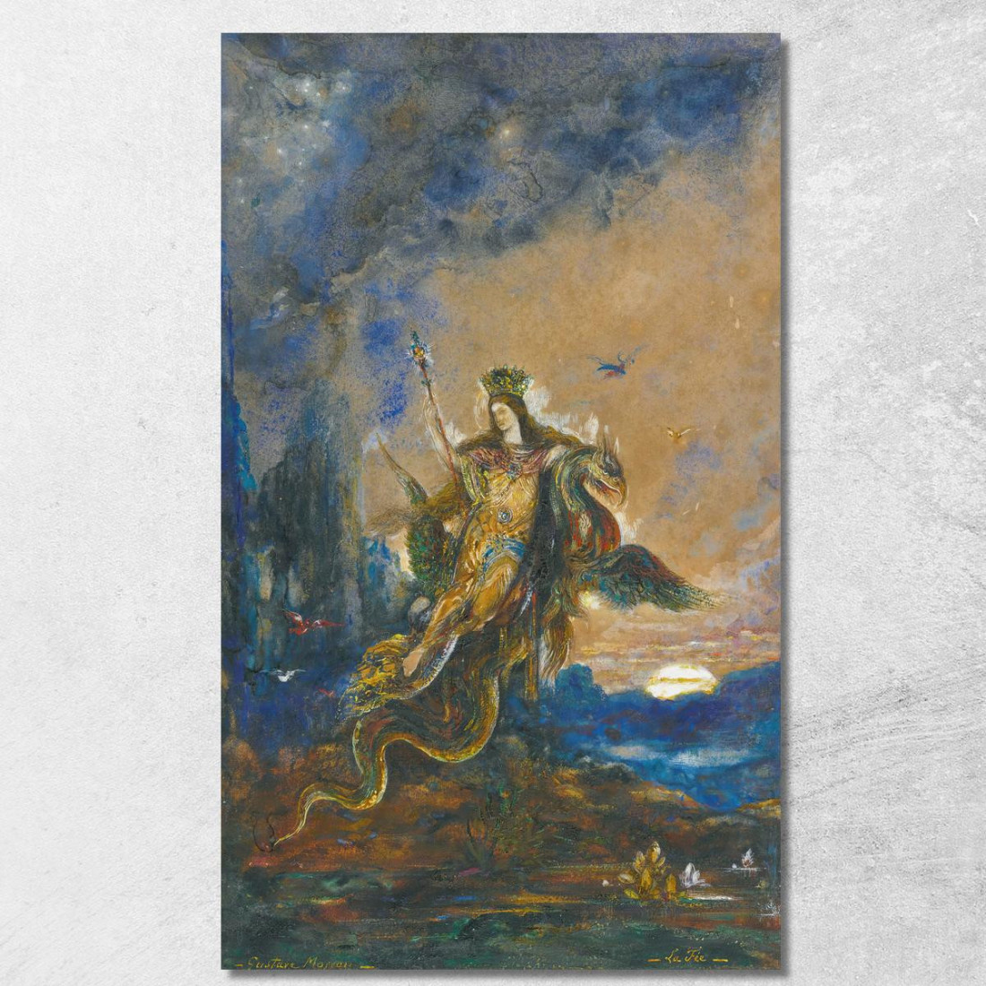 Fata Gustave Moreau gmr15 quadro stampato su tela Fata Gustave Moreau gmr15 quadro stampato su tela
