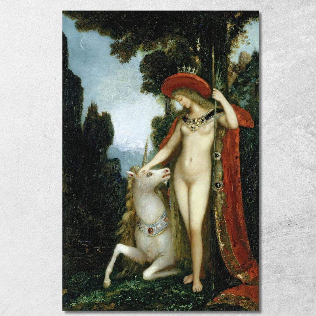 L'Unicorno Gustave Moreau gmr16 quadro stampato su tela L'Unicorno Gustave Moreau gmr16 quadro stampato su tela