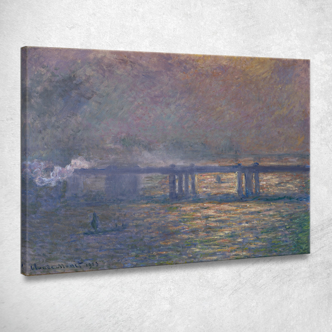 Ponte Di Charing Cross Claude Monet mnt215 quadro stampato su tela Ponte Di Charing Cross Claude Monet mnt215 quadro stampato su tela