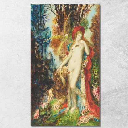 Le Lion Amoureux Il Leone Innamorato Gustave Moreau gmr19 quadro stampato su tela