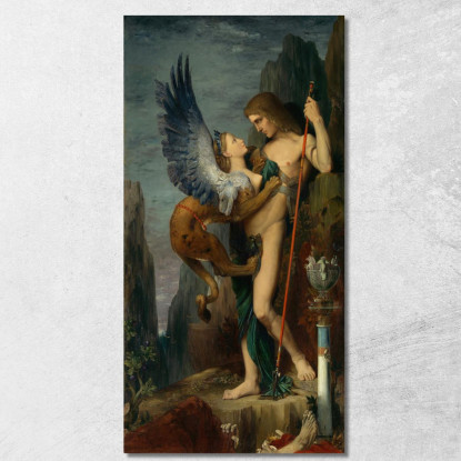 Edipo E La Sfinge Gustave Moreau gmr25 quadro stampato su tela