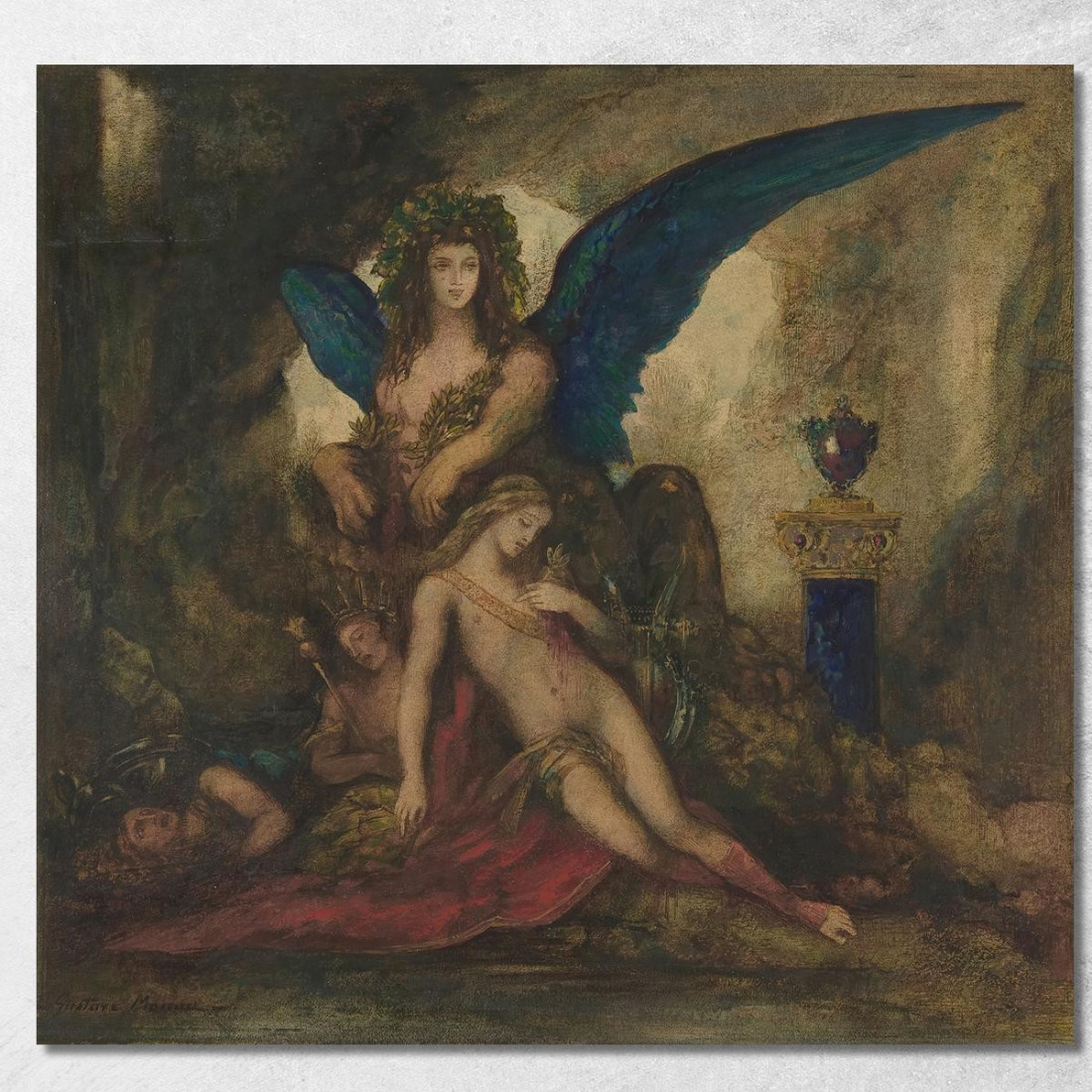 Sfinge In Una Grotta Poeta Re E Guerriero Gustave Moreau gmr39 quadro stampato su tela Sfinge In Una Grotta Poeta Re E Guerriero Gustave Moreau gmr39 quadro stampato su tela