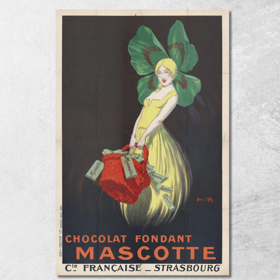 Mascotte Del Cioccolato Fondente. Azienda Francese Strasburgo Jean d'Ylen jyl6 quadro stampato su tela Mascotte Del Cioccolato Fondente. Azienda Francese Strasburgo Jean d'Ylen jyl6 quadro stampato su tela