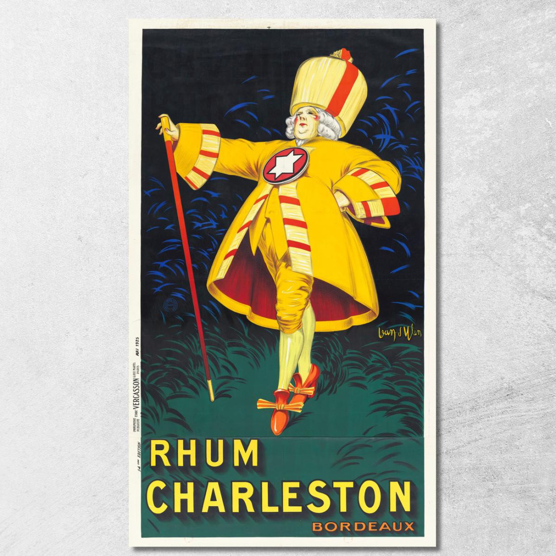 Rum Bordolese Charleston Jean d'Ylen jyl20 quadro stampato su tela Rum Bordolese Charleston Jean d'Ylen jyl20 quadro stampato su tela