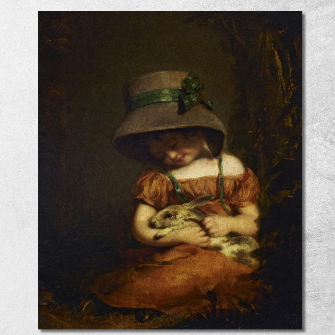 Ragazza Con Un Coniglio John Hoppner jhp4 quadro stampato su tela Ragazza Con Un Coniglio John Hoppner jhp4 quadro stampato su tela
