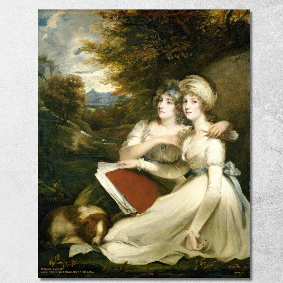 Le Sorelle Frankland John Hoppner jhp41 quadro stampato su tela Le Sorelle Frankland John Hoppner jhp41 quadro stampato su tela