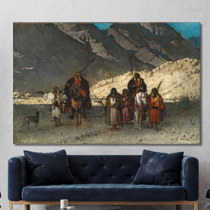 Sceicchi Arabi In Montagna Léon Bonnat lbn5 quadro stampato su tela