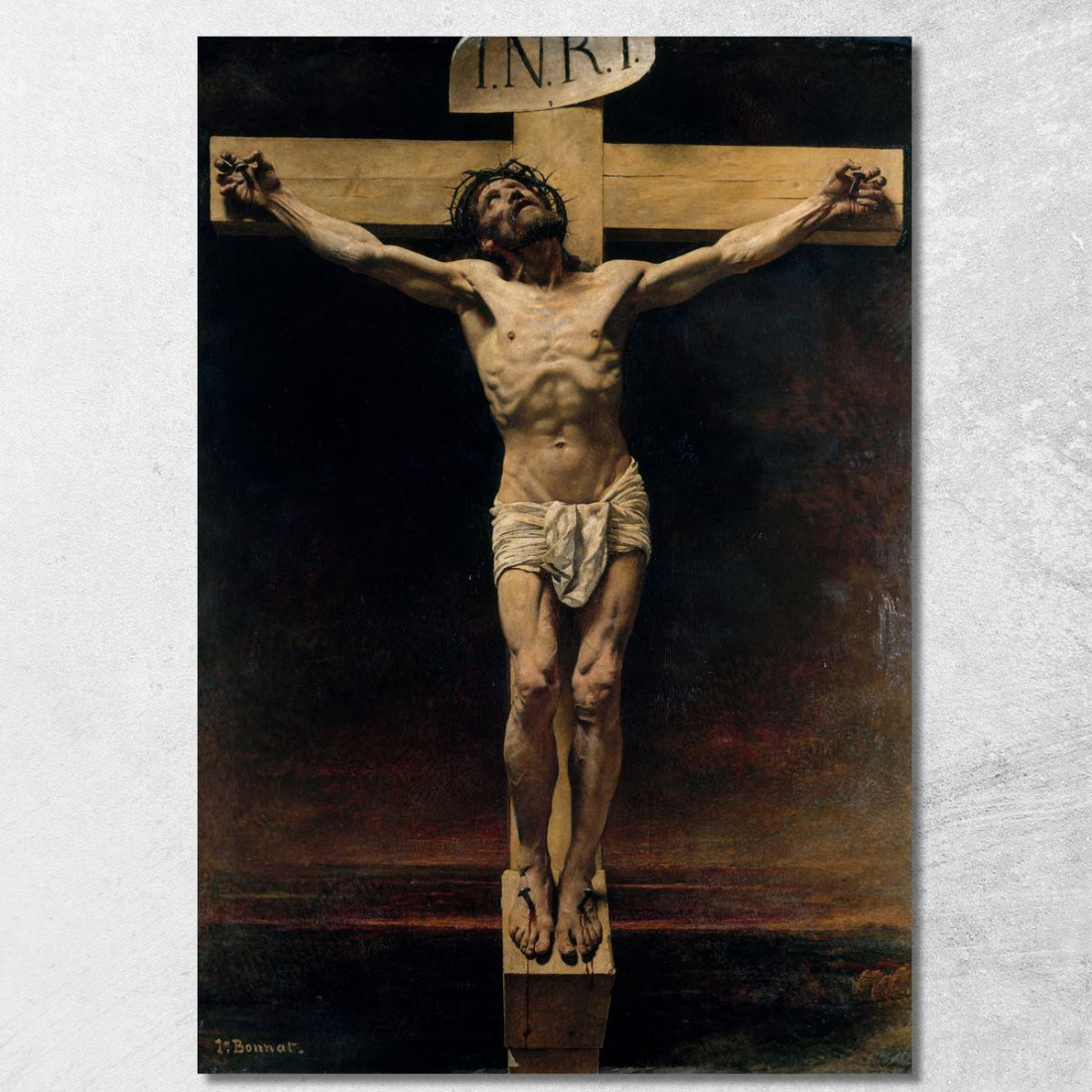 Cristo Sulla Croce Léon Bonnat lbn16 quadro stampato su tela Cristo Sulla Croce Léon Bonnat lbn16 quadro stampato su tela