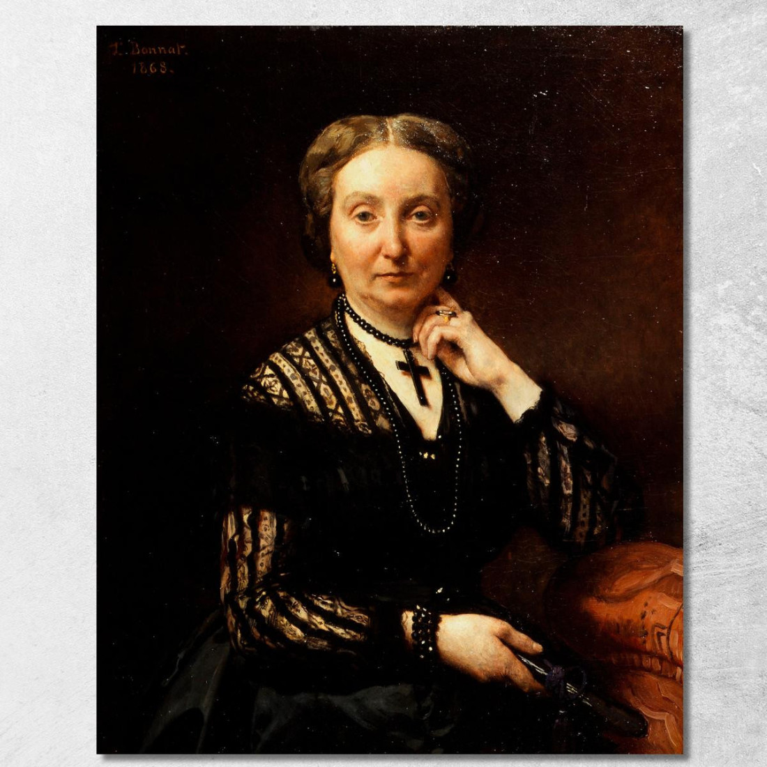Ritratto Di Una Donna Léon Bonnat lbn20 quadro stampato su tela Ritratto Di Una Donna Léon Bonnat lbn20 quadro stampato su tela