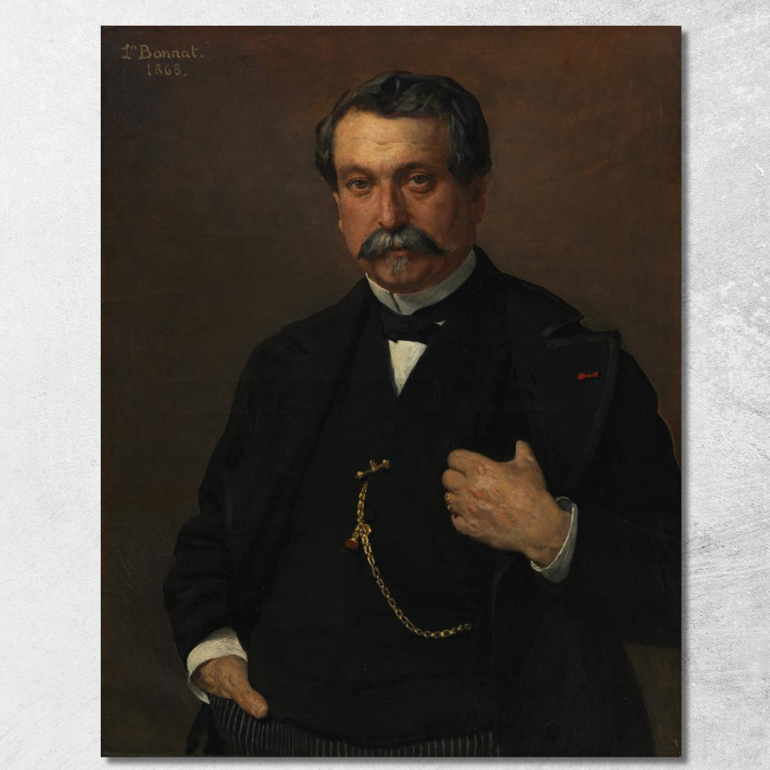 Ritratto Di Un Uomo Léon Bonnat lbn28 quadro stampato su tela Ritratto Di Un Uomo Léon Bonnat lbn28 quadro stampato su tela