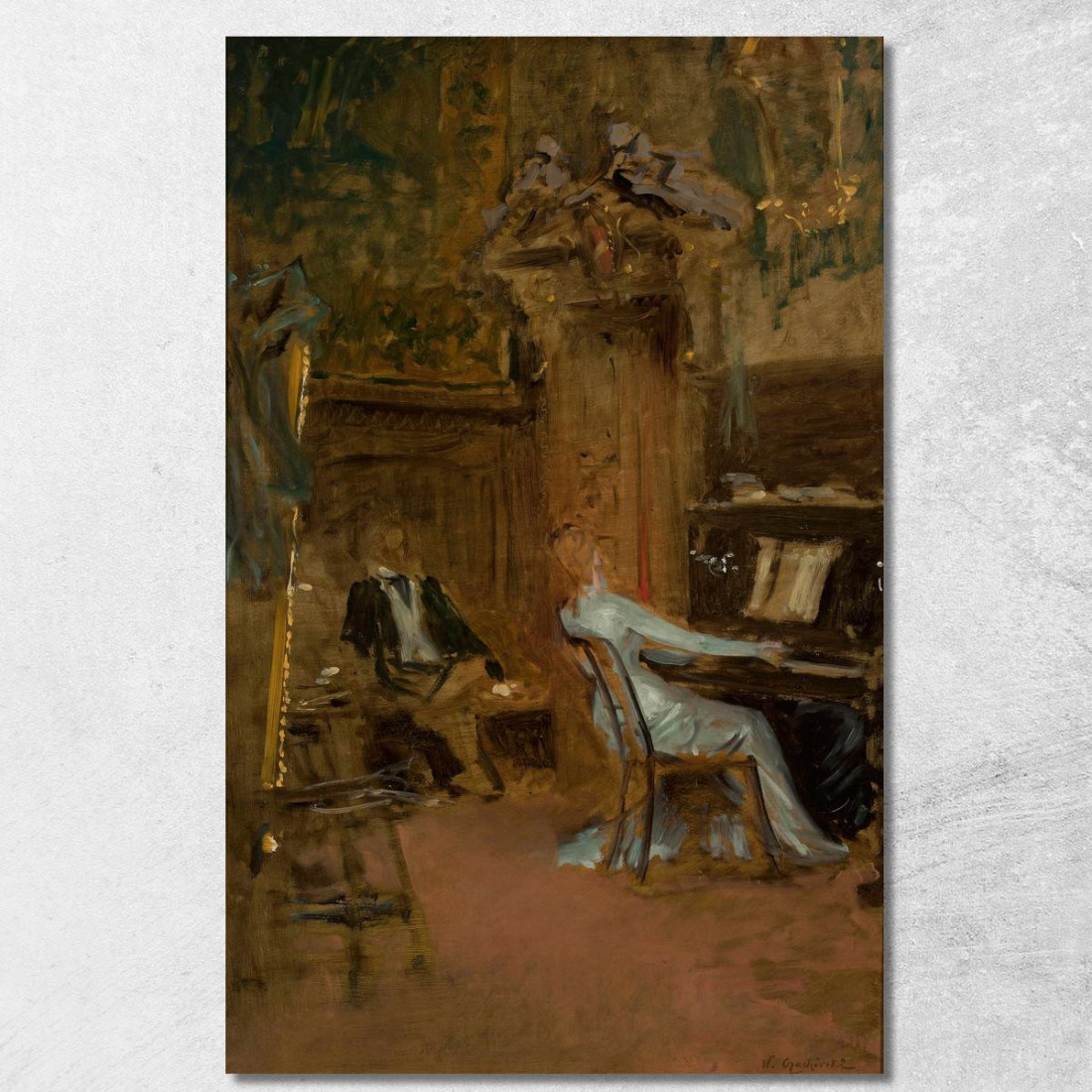 Concerto Nel Bozzetto Del Soggiorno Władysław Czachórski wcz5 quadro stampato su tela Concerto Nel Bozzetto Del Soggiorno Władysław Czachórski wcz5 quadro stampato su tela