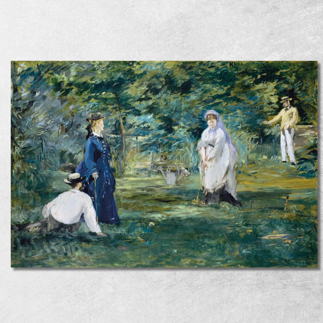 Una Partita Di Croquet Édouard Manet emt2 quadro stampato su tela Una Partita Di Croquet Édouard Manet emt2 quadro stampato su tela