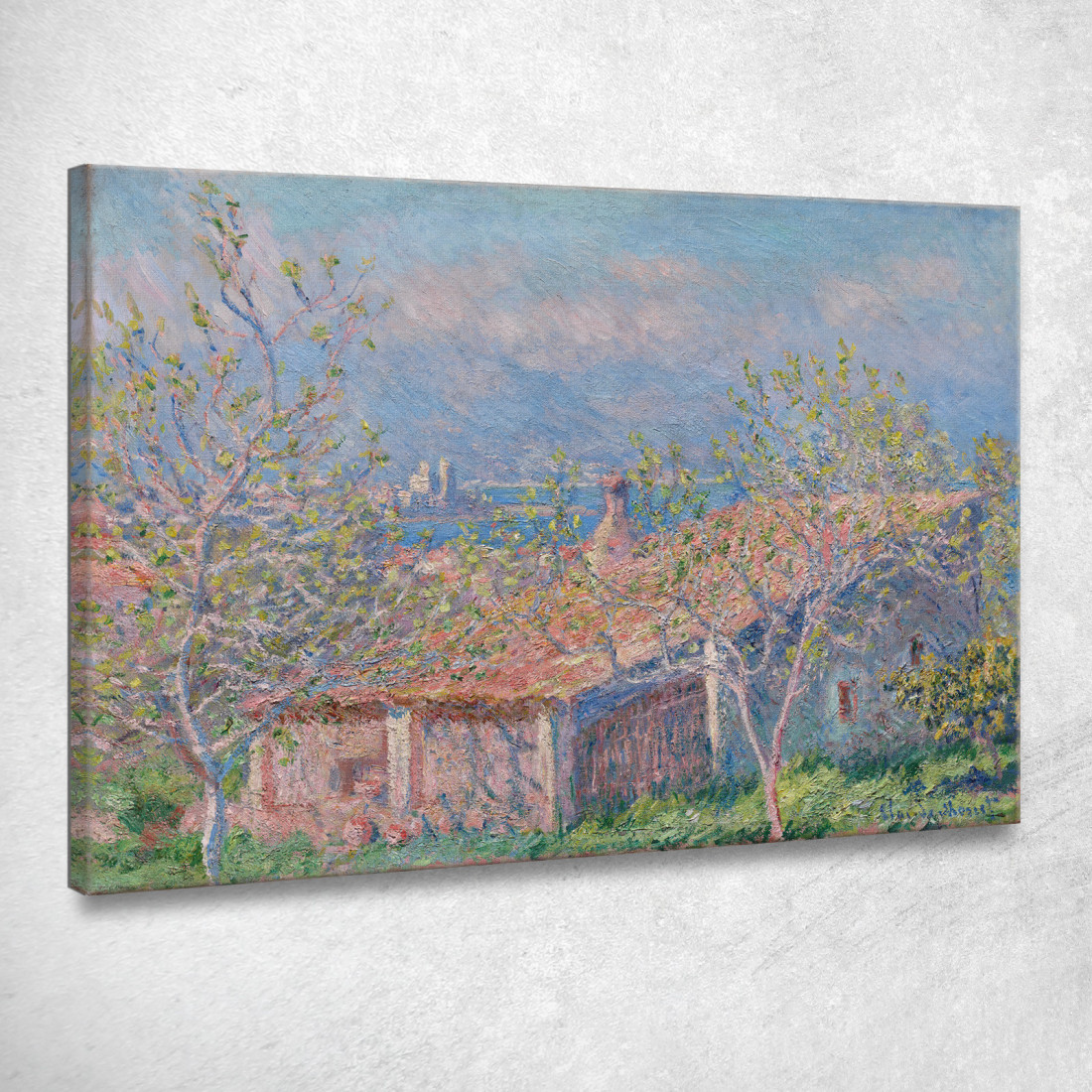 Casa Del Giardiniere Ad Antibes Claude Monet mnt239 quadro stampato su tela Casa Del Giardiniere Ad Antibes Claude Monet mnt239 quadro stampato su tela