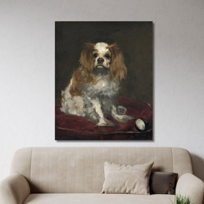 Un King Charles Spaniel Édouard Manet emt3 quadro stampato su tela