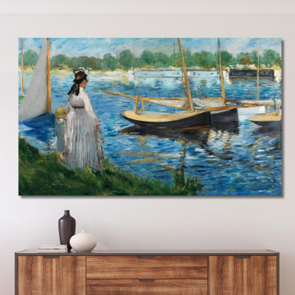 Rive Della Senna Ad Argenteuil Édouard Manet emt9 quadro stampato su tela