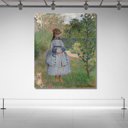 Ragazza Con Cane Claude Monet mnt240 quadro stampato su tela