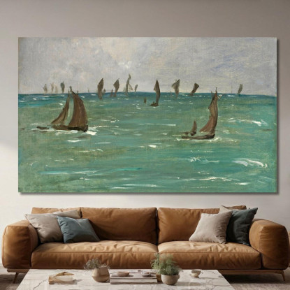 Barche A Berck-Sur-Mer Édouard Manet emt16 quadro stampato su tela