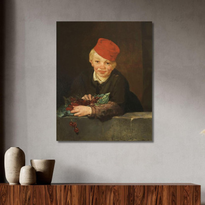Ragazzo Con Ciliegie Édouard Manet emt21 quadro stampato su tela