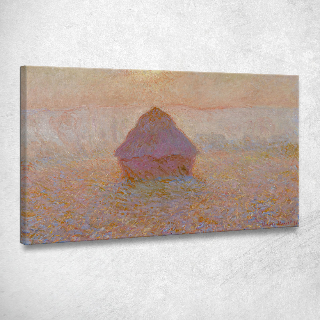 Granaio-Sole Nella Nebbia Claude Monet mnt242 quadro stampato su tela Granaio-Sole Nella Nebbia Claude Monet mnt242 quadro stampato su tela