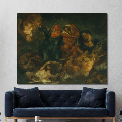 Copia Da Delacroix Corteccia Di Dante Édouard Manet emt27 quadro stampato su tela