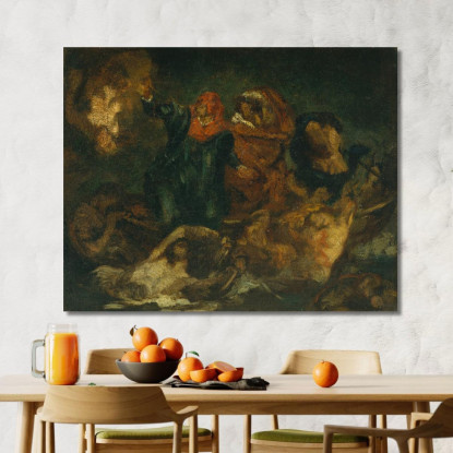 Copia Da Delacroix Corteccia Di Dante Édouard Manet emt27 quadro stampato su tela