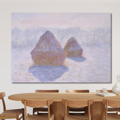 Effetto Pagliaio Della Neve E Del Sole Claude Monet mnt243 quadro stampato su tela