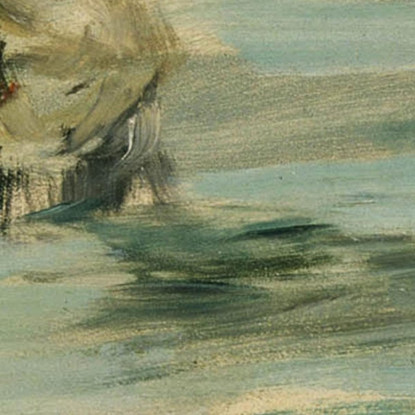 Sulla Spiaggia 1868 Édouard Manet emt68 quadro stampato su tela