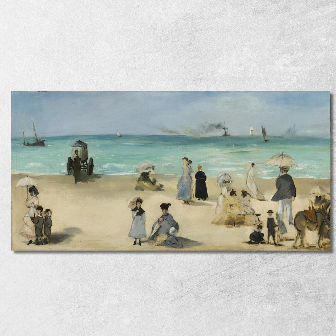Sulla Spiaggia Boulogne-Sur-Mer Édouard Manet emt69 quadro stampato su tela Sulla Spiaggia Boulogne-Sur-Mer Édouard Manet emt69 quadro stampato su tela