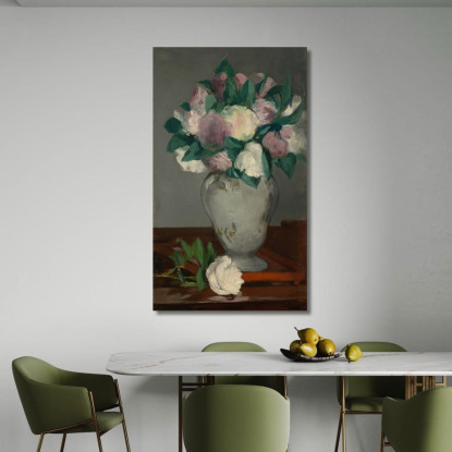 Peonie Édouard Manet emt73 quadro stampato su tela