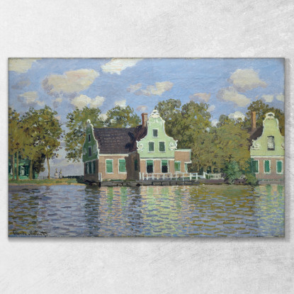 Case Sulla Riva Del Fiume Zaan Claude Monet mnt248 quadro stampato su tela