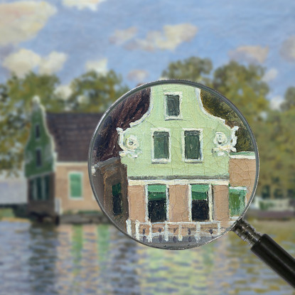 Case Sulla Riva Del Fiume Zaan Claude Monet mnt248 quadro stampato su tela