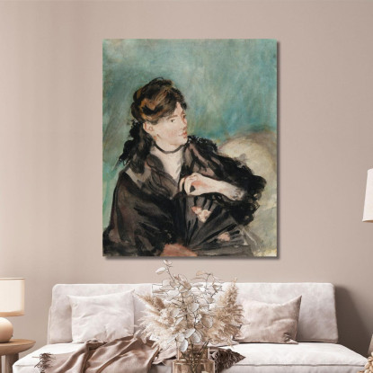 Ritratto Di Berthe Morisot Con Un Ventaglio Édouard Manet emt87 quadro stampato su tela