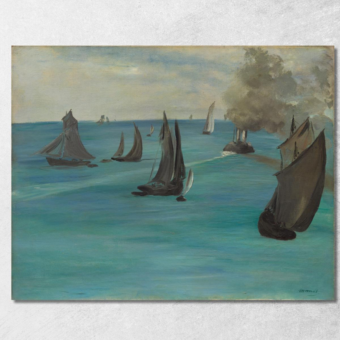 Vista Sul Mare Tempo Calmo Édouard Manet emt97 quadro stampato su tela Vista Sul Mare Tempo Calmo Édouard Manet emt97 quadro stampato su tela