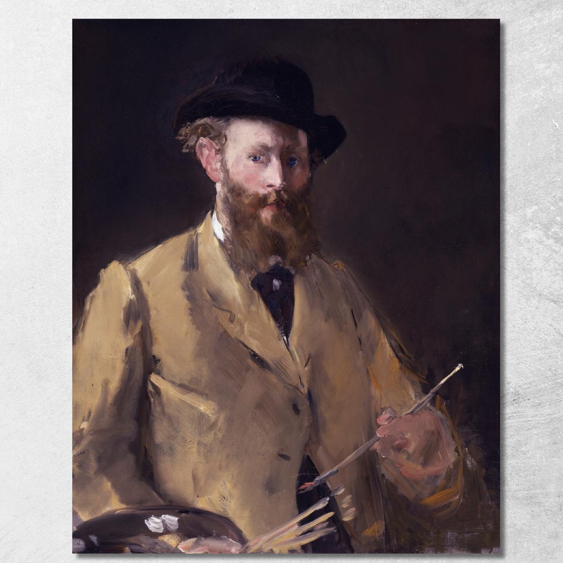 Autoritratto Con Tavolozza Édouard Manet emt98 quadro stampato su tela Autoritratto Con Tavolozza Édouard Manet emt98 quadro stampato su tela