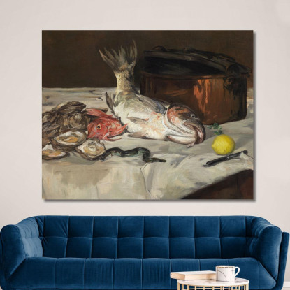 Natura Morta Con Pesci Édouard Manet emt102 quadro stampato su tela