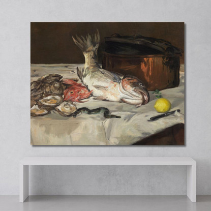 Natura Morta Con Pesci Édouard Manet emt102 quadro stampato su tela