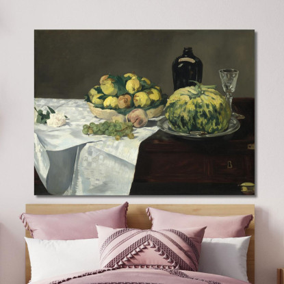 Natura Morta Con Melone E Pesche Édouard Manet emt103 quadro stampato su tela