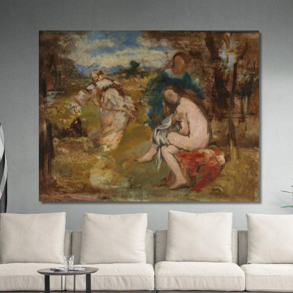 Ninfa Sorpresa Édouard Manet emt108 quadro stampato su tela