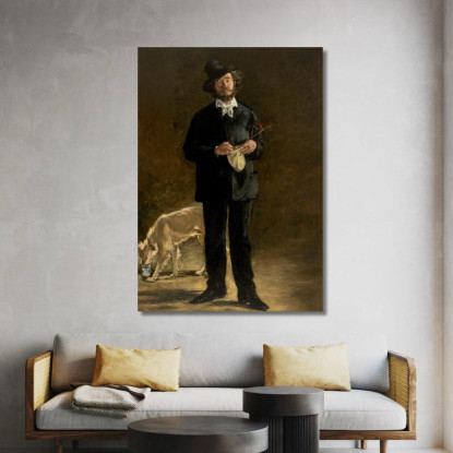 L'Artista - Ritratto Di Marcellin Desboutin Édouard Manet emt113 quadro stampato su tela