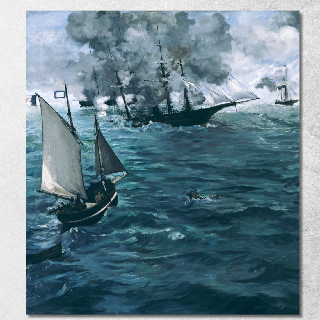 La Battaglia Del Kearsarge E Dell'Alabama Édouard Manet emt115 quadro stampato su tela La Battaglia Del Kearsarge E Dell'Alabama Édouard Manet emt115 quadro stampato su tela