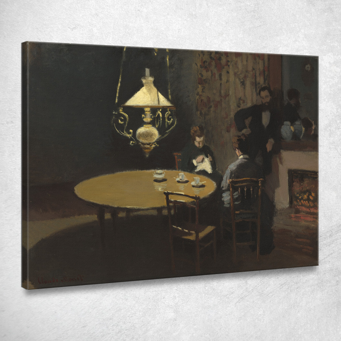 Interno Dopo Cena Claude Monet mnt253 quadro stampato su tela Interno Dopo Cena Claude Monet mnt253 quadro stampato su tela