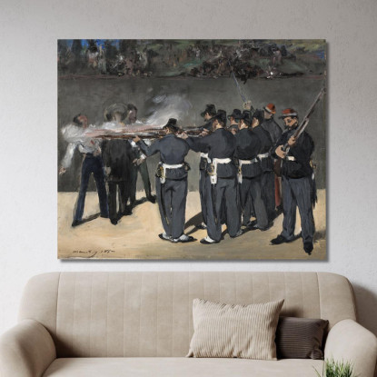 L'Esecuzione Dell'Imperatore Massimiliano Édouard Manet emt121 quadro stampato su tela