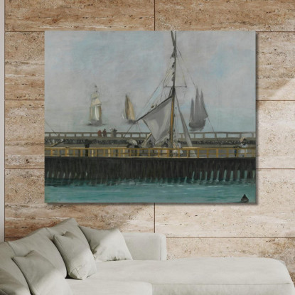 Il Molo Di Boulogne-Sur-Mer Édouard Manet emt124 quadro stampato su tela