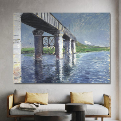 The Seine And The Railroad Bridge At Argenteuil La Seine Et Le Pont Du Chemin De Fer D'Argenteuil Gustave Caillebotte tableau im