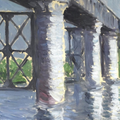 The Seine And The Railroad Bridge At Argenteuil The Seine And The Argenteuil Railway Bridge Gustave Caillebotte canvas print