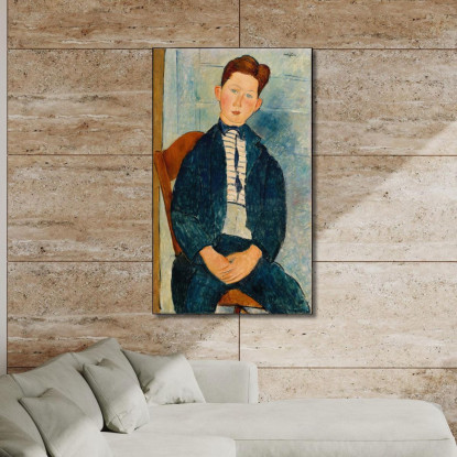 Ragazzo Con Un Maglione A Righe Amedeo Modigliani amd8 quadro stampato su tela